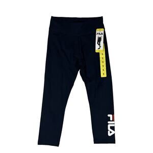 FILA NEW Athletic Capri Leggings Women's Size Small Navy Blue Gym Run Active NWT